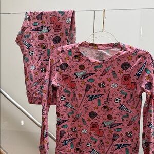 Vineyard Vines Pink Kids Pajama Set with Fun Print